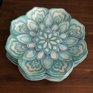 Set of 6: Blue Flower Side Plates (never used!)